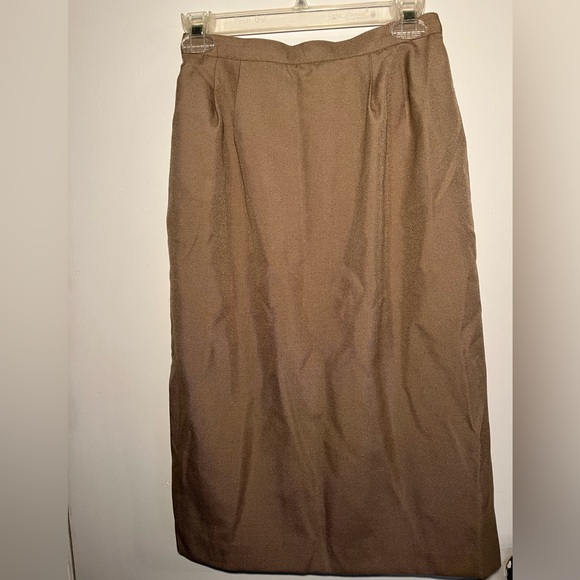MIDI BEIGE OFFICE SKIRT - Picture 3 of 5
